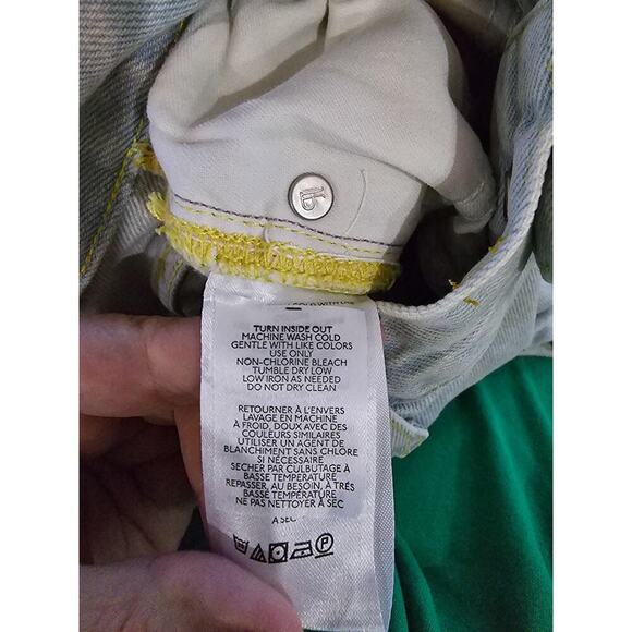 Anthropologie Pilcro Sunset High-Rise Straight-Leg Jeans Size 23 Tall Tie Dyed - Picture 10 of 11